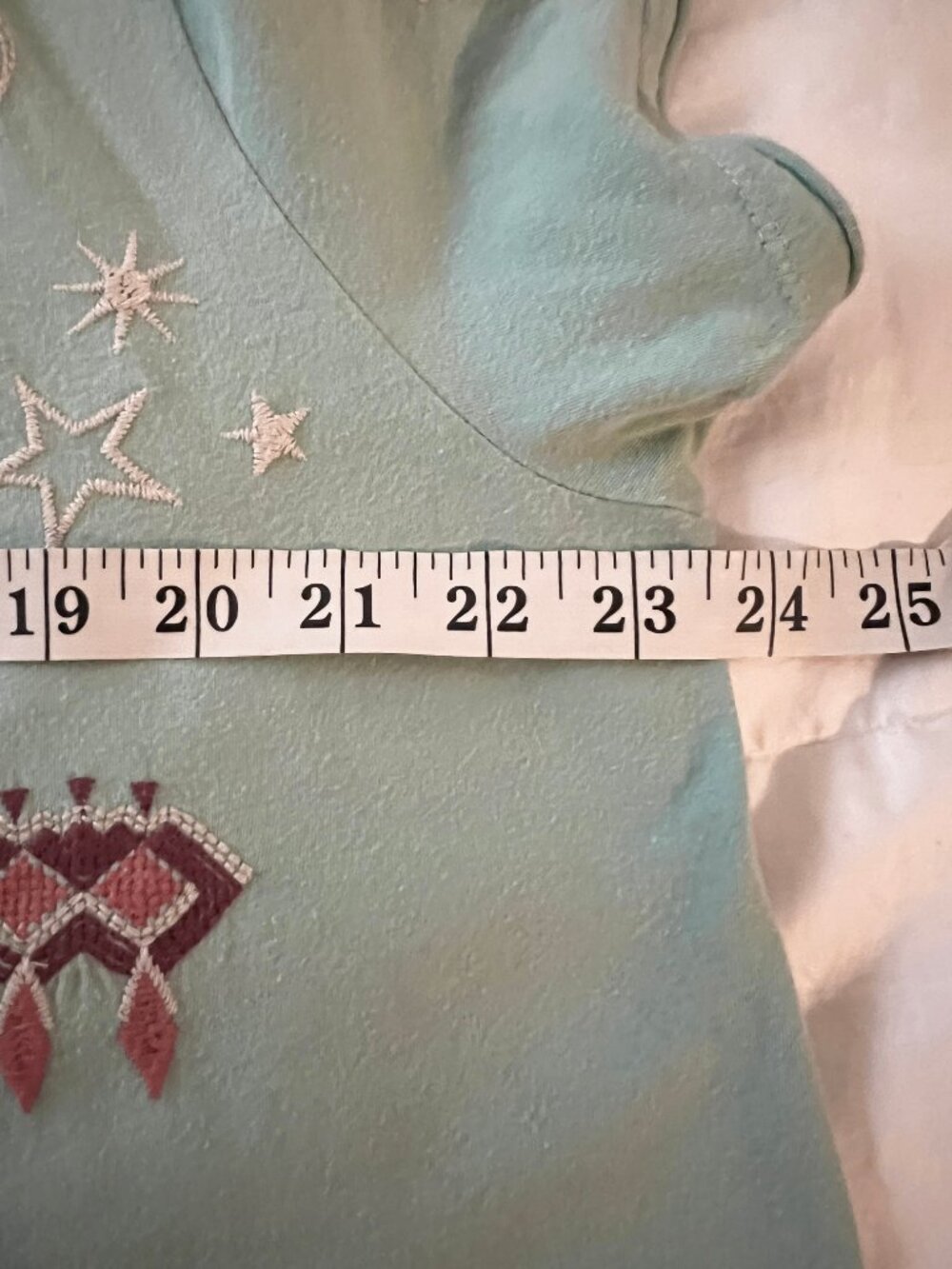 Johnny Was Turquoise Embroidered Short Sleeve Top XL - Picture 4 of 5